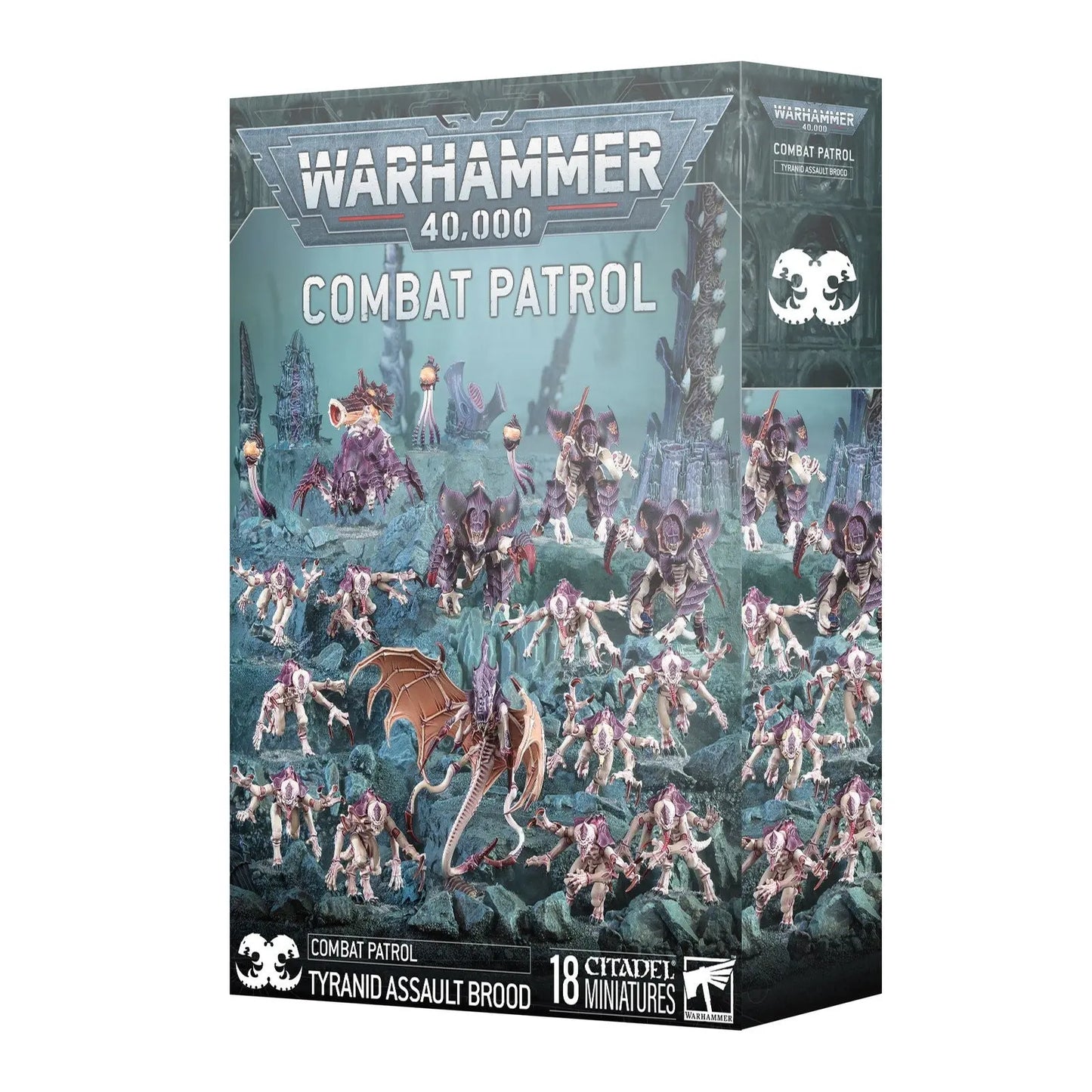 Warhammer 40K Combat Patrol: Tyranid Assault Brood - 18 Miniatures Starter Army Set - MOD Shop LLC