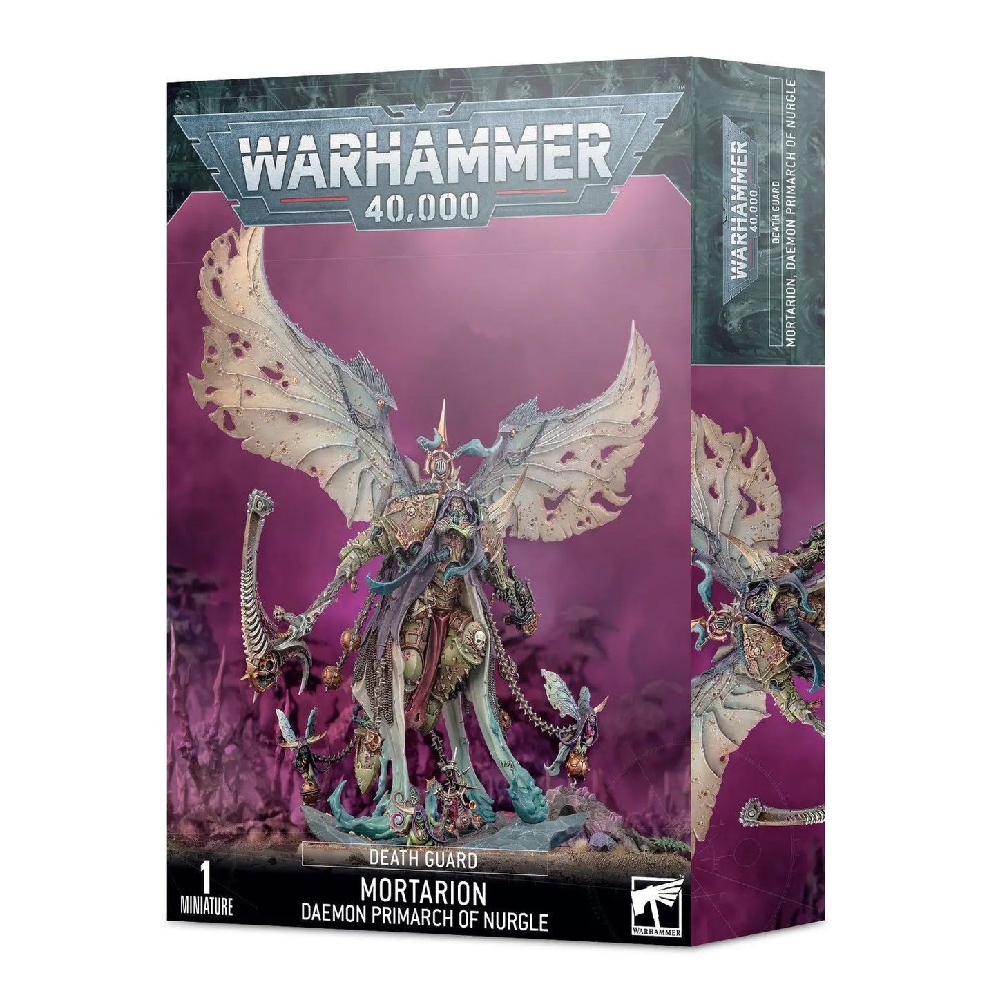 Warhammer 40K Death Guard Mortarion Daemon Primarch of Nurgle - Premium Plastic Miniature Kit with 78 Components & 100mm Base - MOD Shop LLC