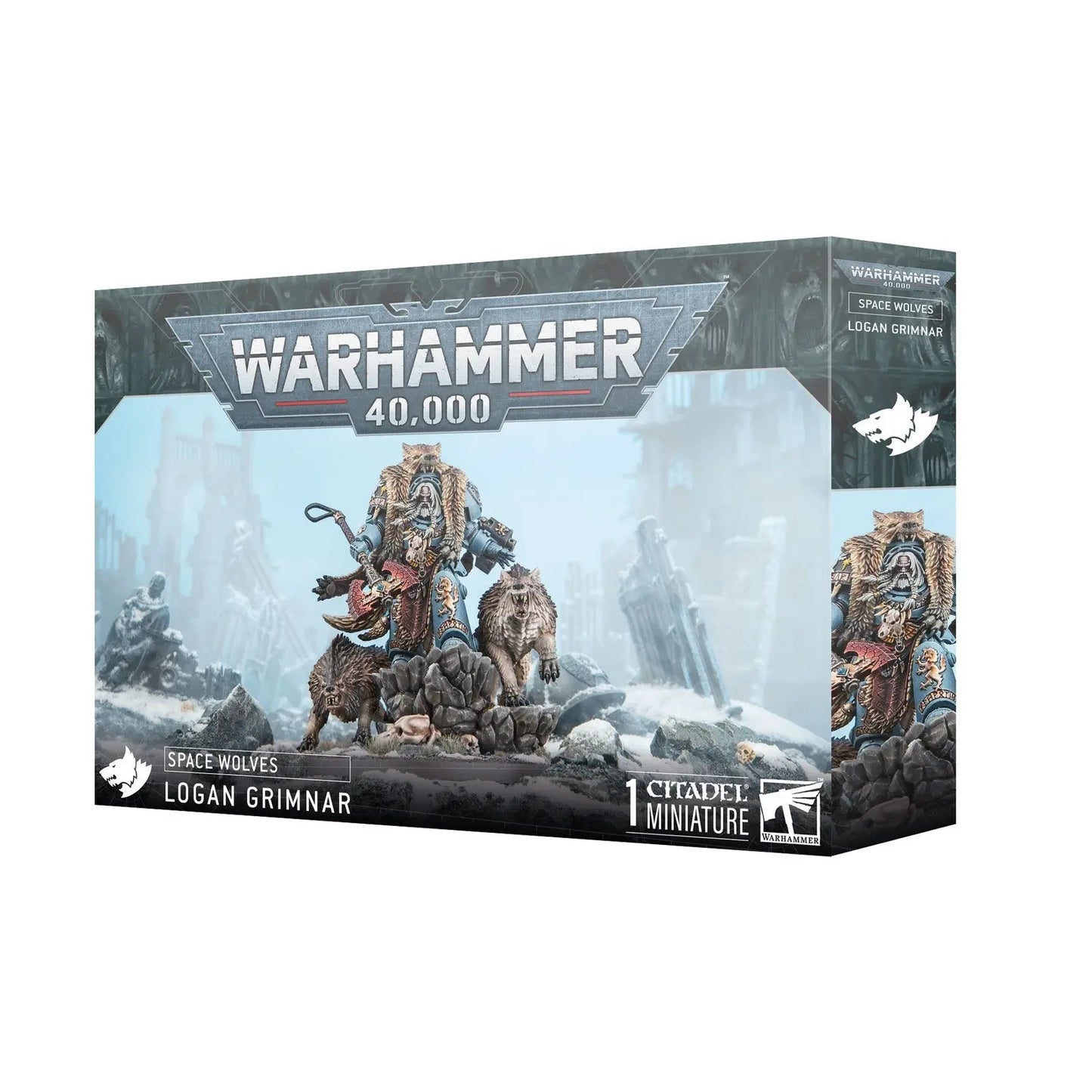 Warhammer 40K Space Wolves Logan Grimnar 2025 Edition - Great Wolf Chapter Master with Thunderwolves Tyrnak & Fenrir - MOD Shop LLC
