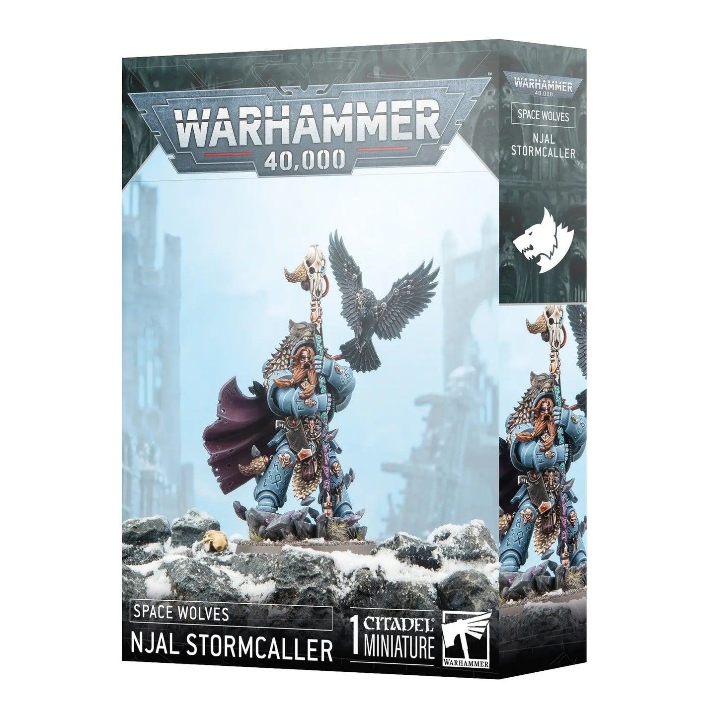 Warhammer 40K Space Wolves Njal Stormcaller - Chief Librarian Miniature Figure - MOD Shop LLC