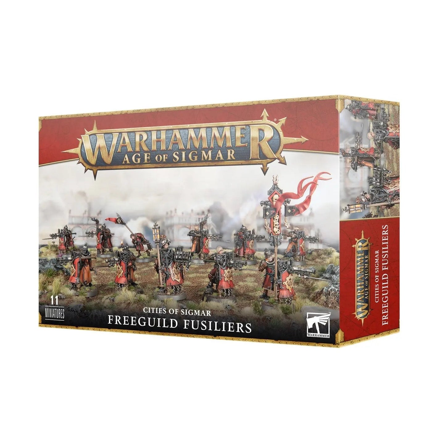 Warhammer Age of Sigmar Cities of Sigmar Freeguild Fusiliers Unit Box Set - 11 Detailed Miniatures for Fantasy Tabletop Battles - MOD Shop LLC