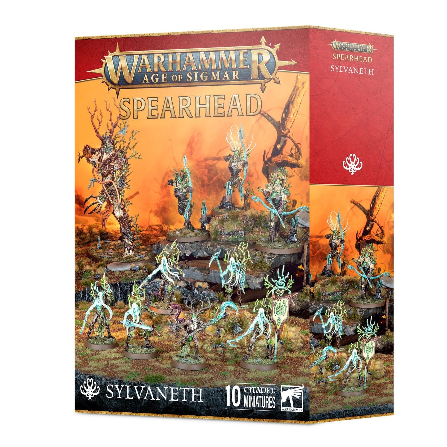 Warhammer Age of Sigmar Spearhead Sylvaneth - 10 Forest Spirit Miniatures Set - Treelord Branchwych Kurnoth Hunters Tree - Revenants - MOD Shop LLC