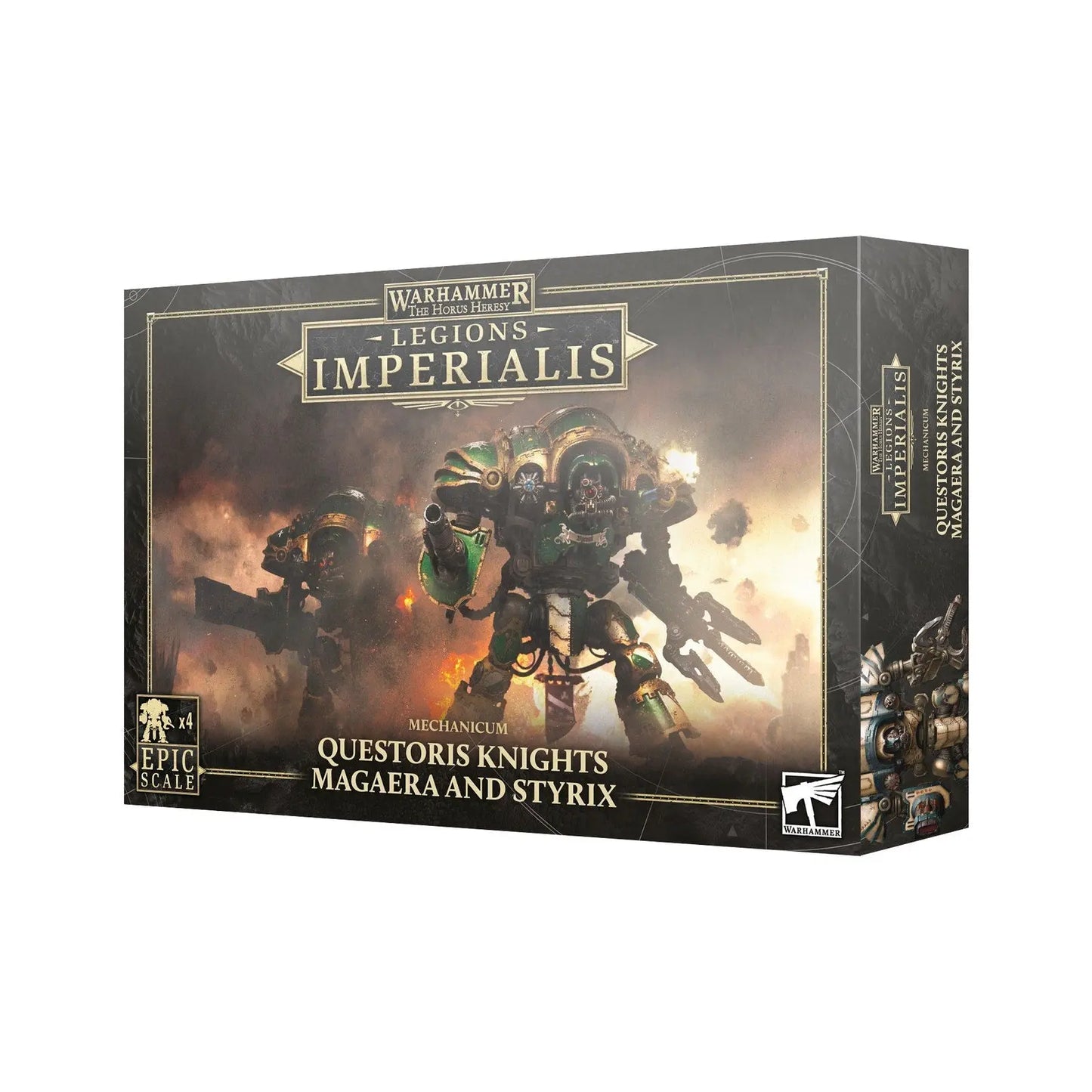 Warhammer The Horus Heresy: Legions Imperialis Mechanicum Questoris Knights Magaera & Styrix Epic Scale Battle Titans (Set of 4) - MOD Shop LLC