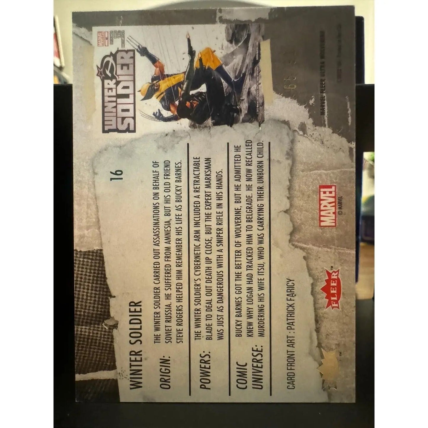 Winter Soldier #16 YELLOW FOIL Slash Parallel Fleer Ultra Wolverine 65/90 - MOD Shop LLC