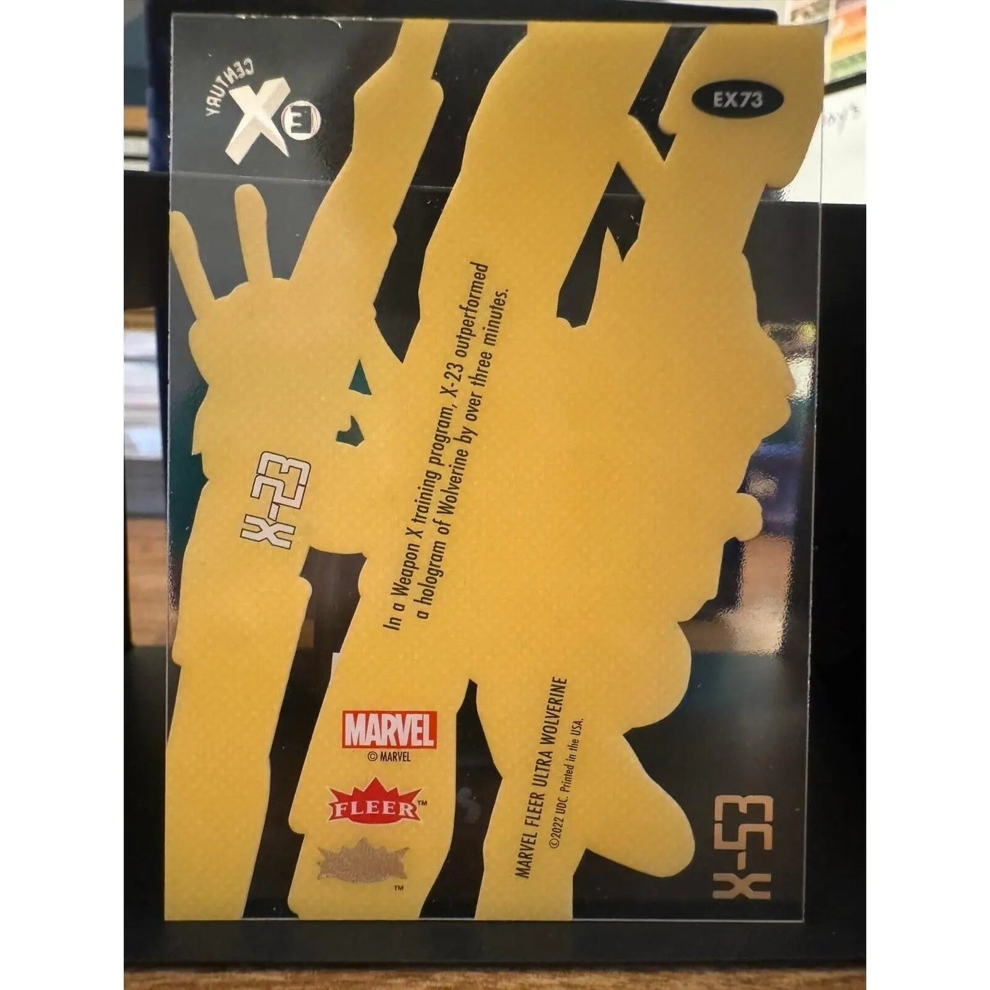 X - 23 ExCentury Insert EX73 Fleer Ultra Wolverine. Acetate Layered Card - MOD Shop LLC