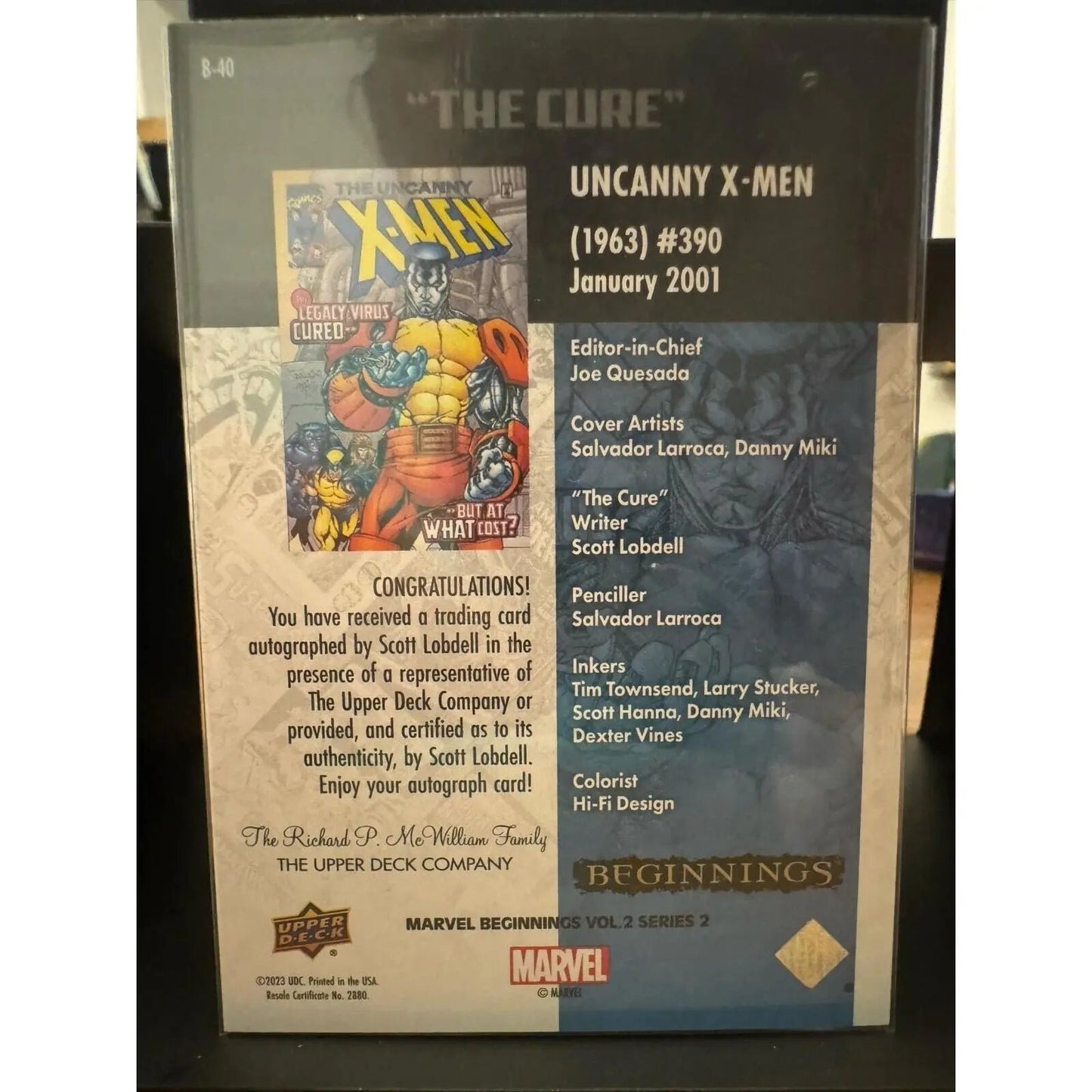 X - Men Breakthrough Issues AUTO Scott Lobdell Marvel Beginnings Vol 2 S 2 B - 40 - MOD Shop LLC