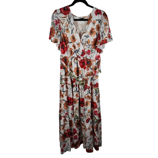 Women's Full Length Dress - Floral - L - EUC