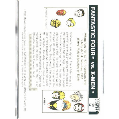 1990 Impel Marvel Universe #101 Fantastic Four vs. X - Men - MOD Shop LLC