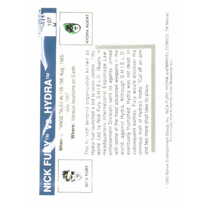 1990 Impel Marvel Universe #107 Nick Fury vs. Hydra - MOD Shop LLC