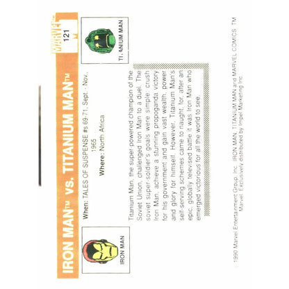 1990 Impel Marvel Universe #121 Iron Man vs. Titanium Man - MOD Shop LLC
