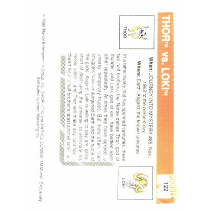 1990 Impel Marvel Universe #122 Thor / Loki - MOD Shop LLC