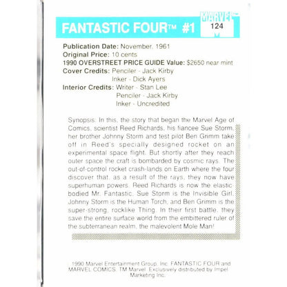 1990 Impel Marvel Universe #124 Fantastic Four #1 - MOD Shop LLC