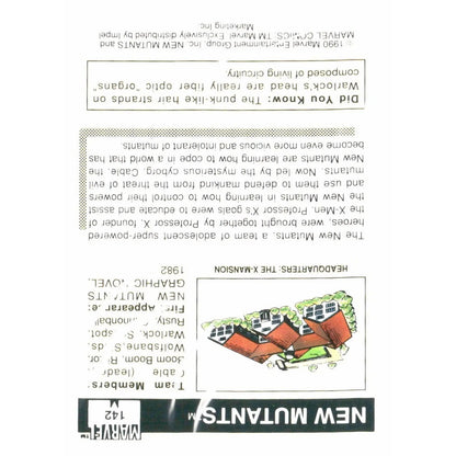 1990 Impel Marvel Universe #142 New Mutants - MOD Shop LLC