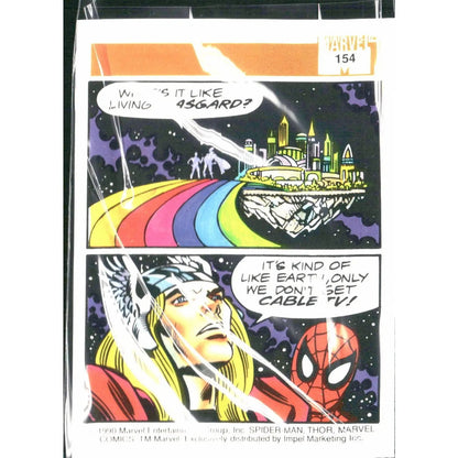 1990 Impel Marvel Universe #154 Spider - Man Presents: Thor - MOD Shop LLC