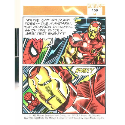 1990 Impel Marvel Universe #159 Spider - Man Presents: Iron Man - MOD Shop LLC