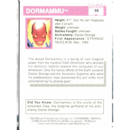 1990 Impel Marvel Universe #69 Dormammu - MOD Shop LLC