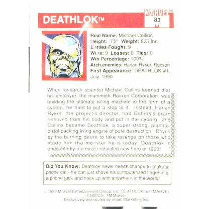 1990 Impel Marvel Universe #83 Deathlok - MOD Shop LLC