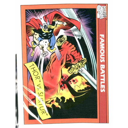1990 Impel Marvel Universe #91 Thor vs. Surtur - MOD Shop LLC