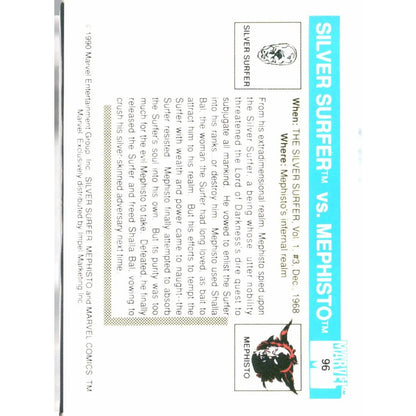 1990 Impel Marvel Universe #96 Silver Surfer vs. Mephisto - MOD Shop LLC