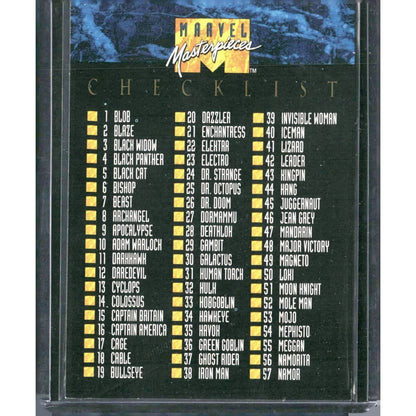 1992 SkyBox Marvel Masterpieces #100 Checklist - MOD Shop LLC