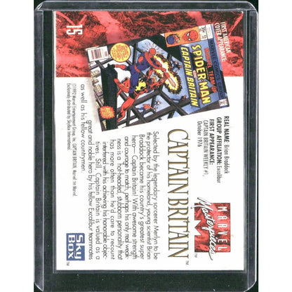 1992 SkyBox Marvel Masterpieces #15 Captain Britain - MOD Shop LLC