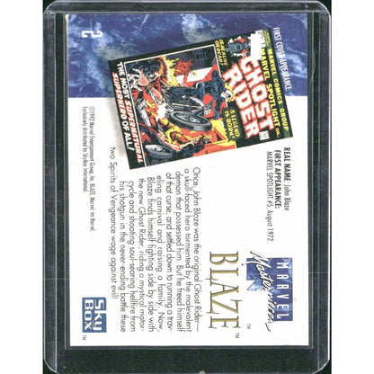 1992 SkyBox Marvel Masterpieces #2 Blaze - MOD Shop LLC
