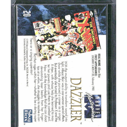 1992 SkyBox Marvel Masterpieces #20 Dazzler - MOD Shop LLC