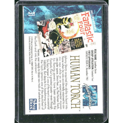 1992 SkyBox Marvel Masterpieces #31 Human Torch - MOD Shop LLC