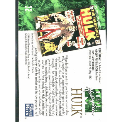 1992 SkyBox Marvel Masterpieces #32 Hulk - MOD Shop LLC