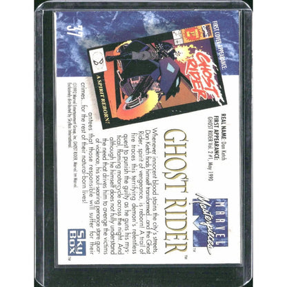 1992 SkyBox Marvel Masterpieces #37 Ghost Rider - MOD Shop LLC