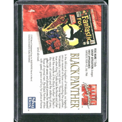 1992 SkyBox Marvel Masterpieces #4 Black Panther - MOD Shop LLC