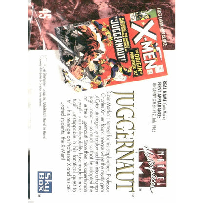 1992 SkyBox Marvel Masterpieces #45 Juggernaut - MOD Shop LLC