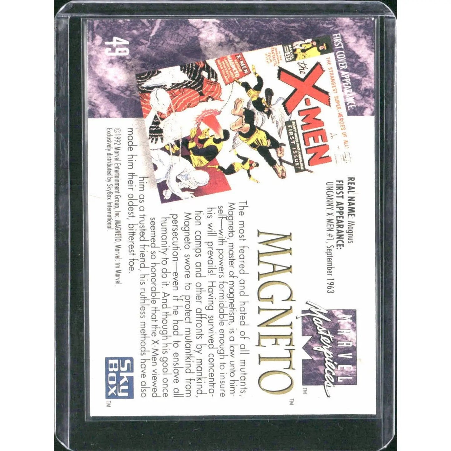 1992 SkyBox Marvel Masterpieces #49 Magneto - MOD Shop LLC