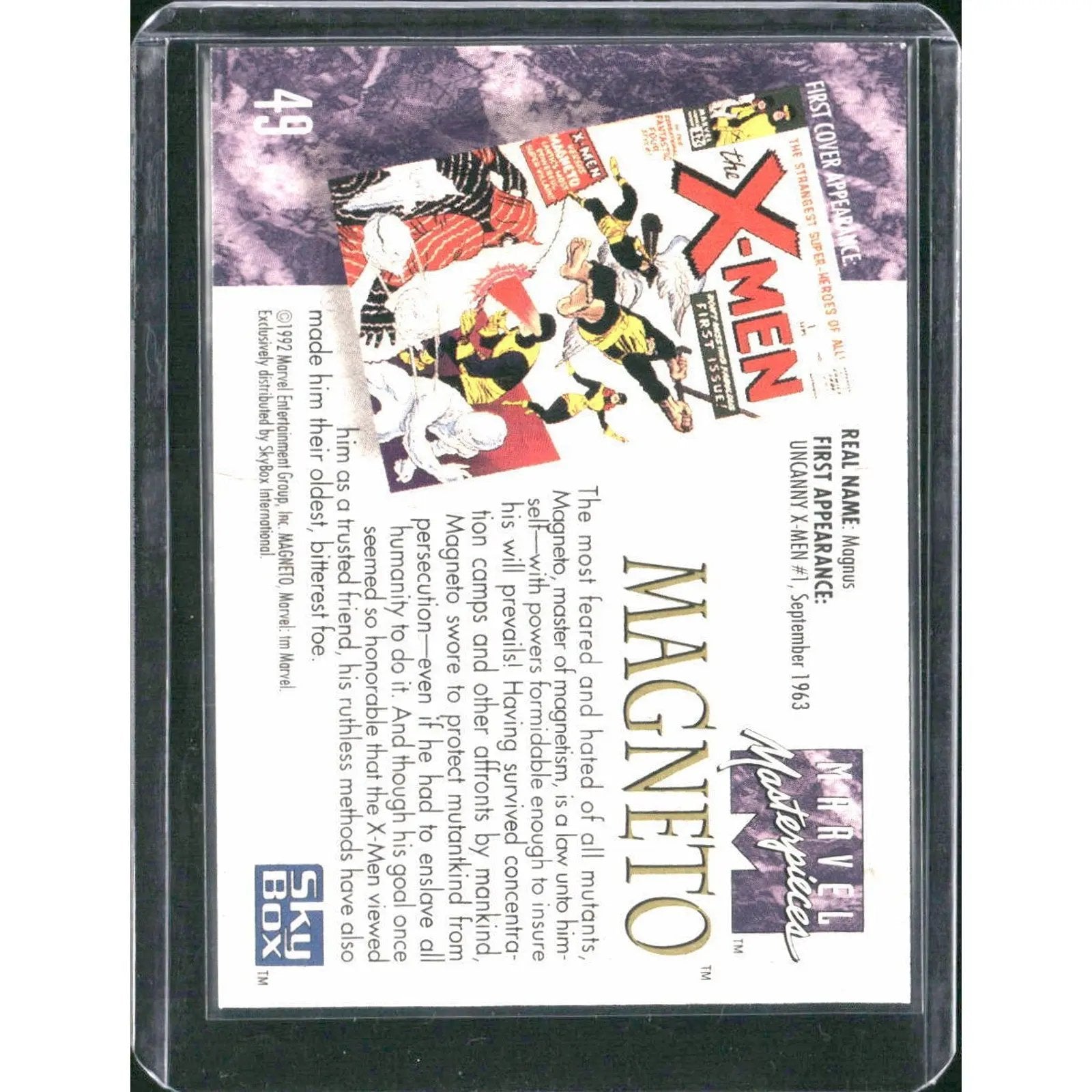 1992 SkyBox Marvel Masterpieces #49 Magneto - MOD Shop LLC