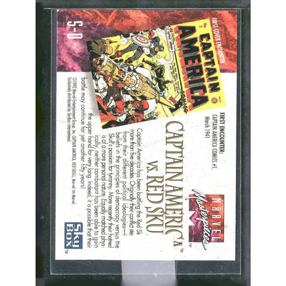 1992 SkyBox Marvel Masterpieces #5 - D Captain America vs Red Skull - MOD Shop LLC
