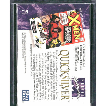 1992 SkyBox Marvel Masterpieces #71 Quicksilver - MOD Shop LLC