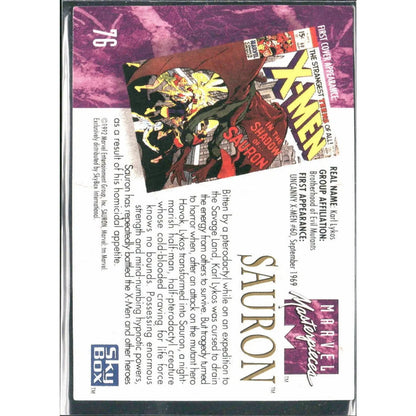 1992 SkyBox Marvel Masterpieces #76 Sauron - MOD Shop LLC