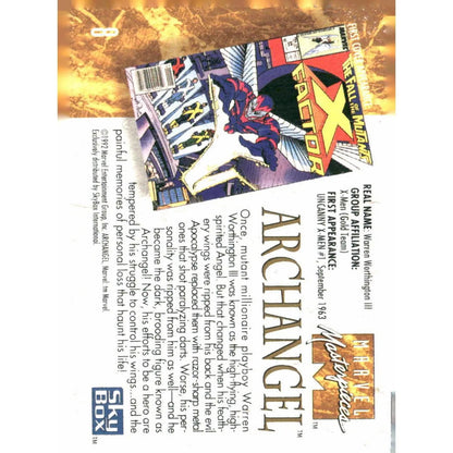 1992 SkyBox Marvel Masterpieces #8 Archangel - MOD Shop LLC