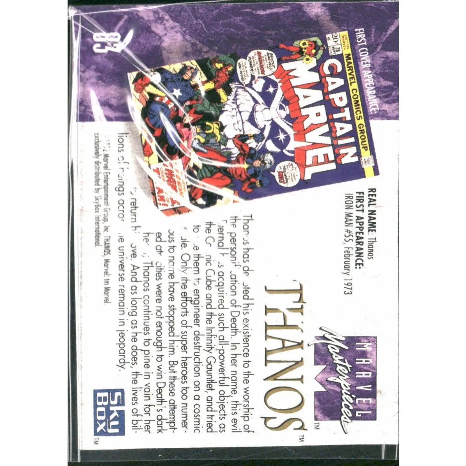 1992 SkyBox Marvel Masterpieces #83 Thanos - MOD Shop LLC