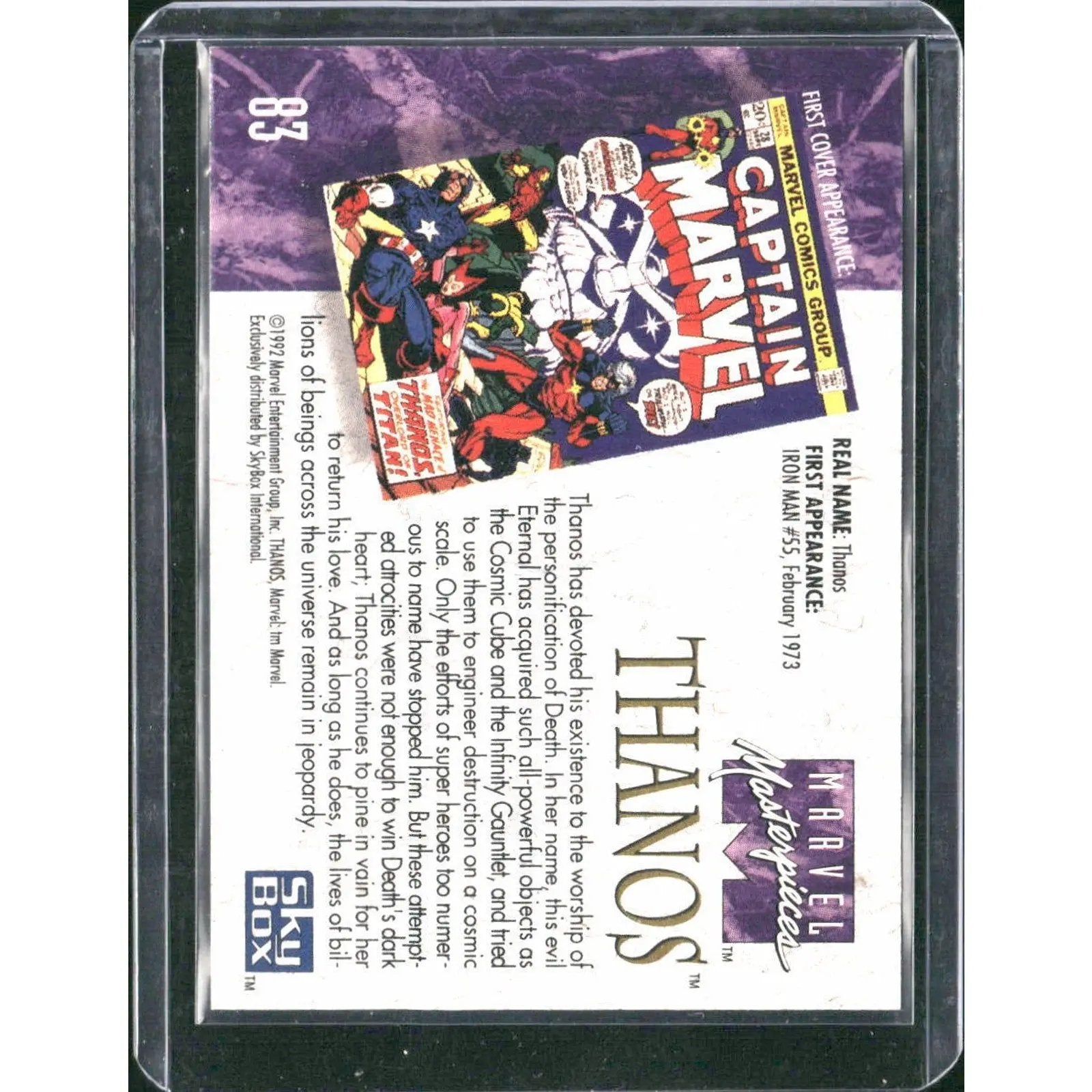 1992 SkyBox Marvel Masterpieces #83 Thanos - MOD Shop LLC