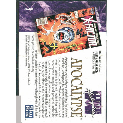 1992 SkyBox Marvel Masterpieces #9 Apocalypse - MOD Shop LLC