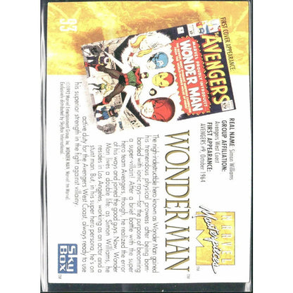 1992 SkyBox Marvel Masterpieces #93 Wonder Man - MOD Shop LLC