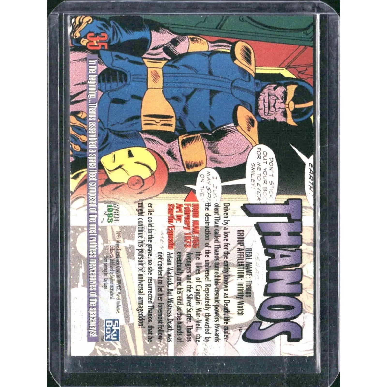 1993 SkyBox Marvel Masterpieces #35 Thanos - MOD Shop LLC