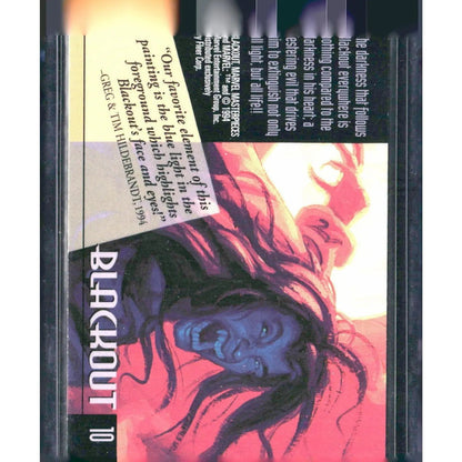 1994 Fleer Marvel Masterpieces Hildebrandt Brothers #10 Blackout - MOD Shop LLC