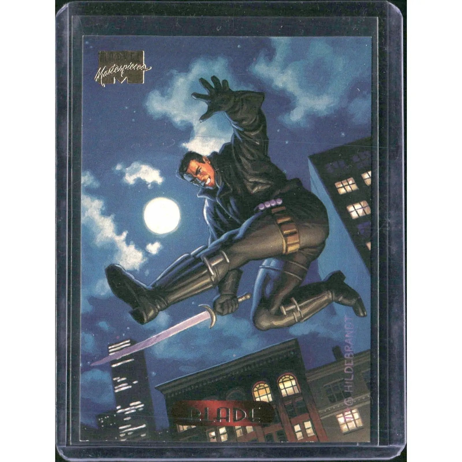1994 Fleer Marvel Masterpieces Hildebrandt Brothers #12 Blade - MOD Shop LLC