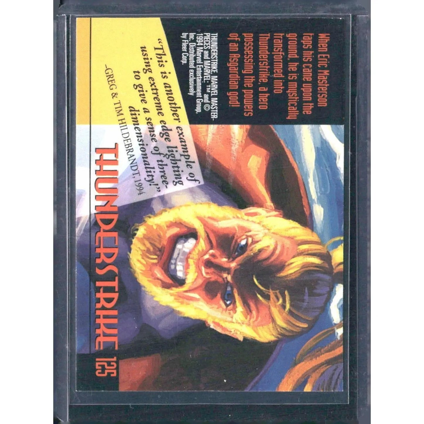 1994 Fleer Marvel Masterpieces Hildebrandt Brothers #125 Thunderstrike - MOD Shop LLC