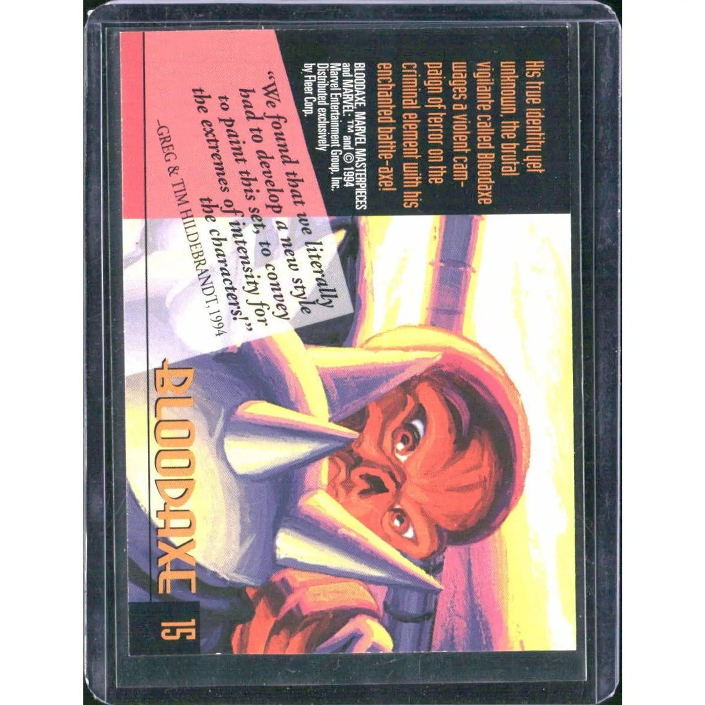 1994 Fleer Marvel Masterpieces Hildebrandt Brothers #15 Bloodaxe - MOD Shop LLC