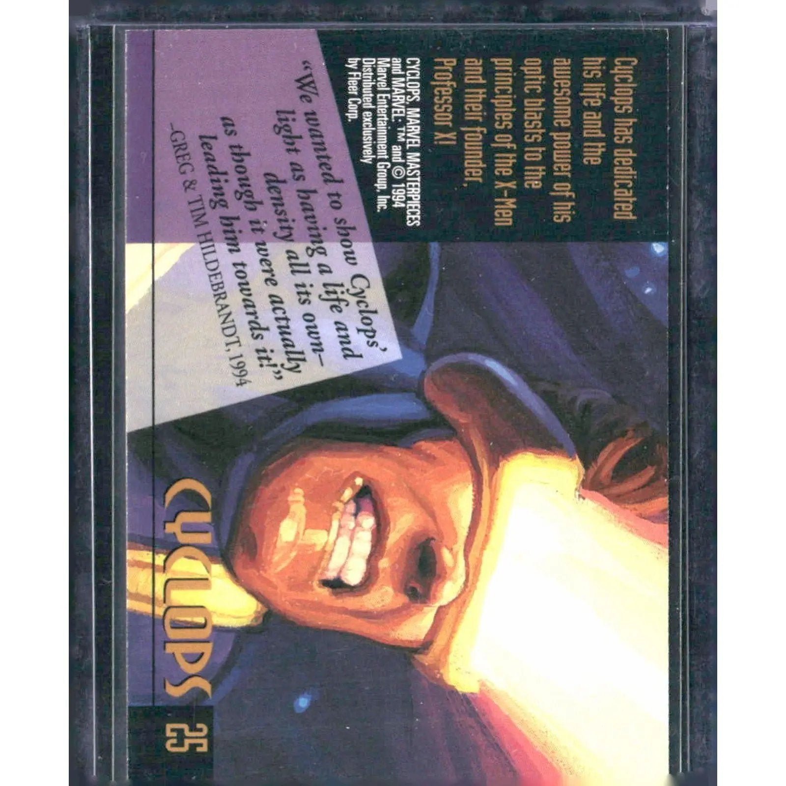 1994 Fleer Marvel Masterpieces Hildebrandt Brothers #25 Cyclops - MOD Shop LLC