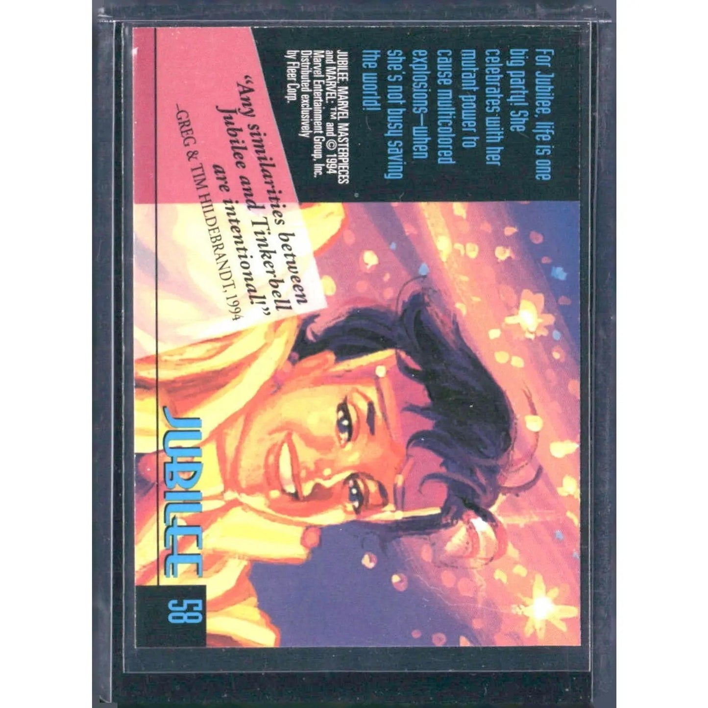 1994 Fleer Marvel Masterpieces Hildebrandt Brothers #58 Jubilee - MOD Shop LLC