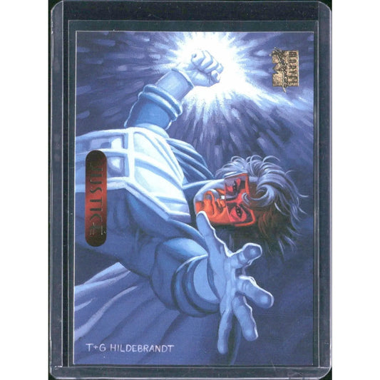 1994 Fleer Marvel Masterpieces Hildebrandt Brothers #61 Justice - MOD Shop LLC